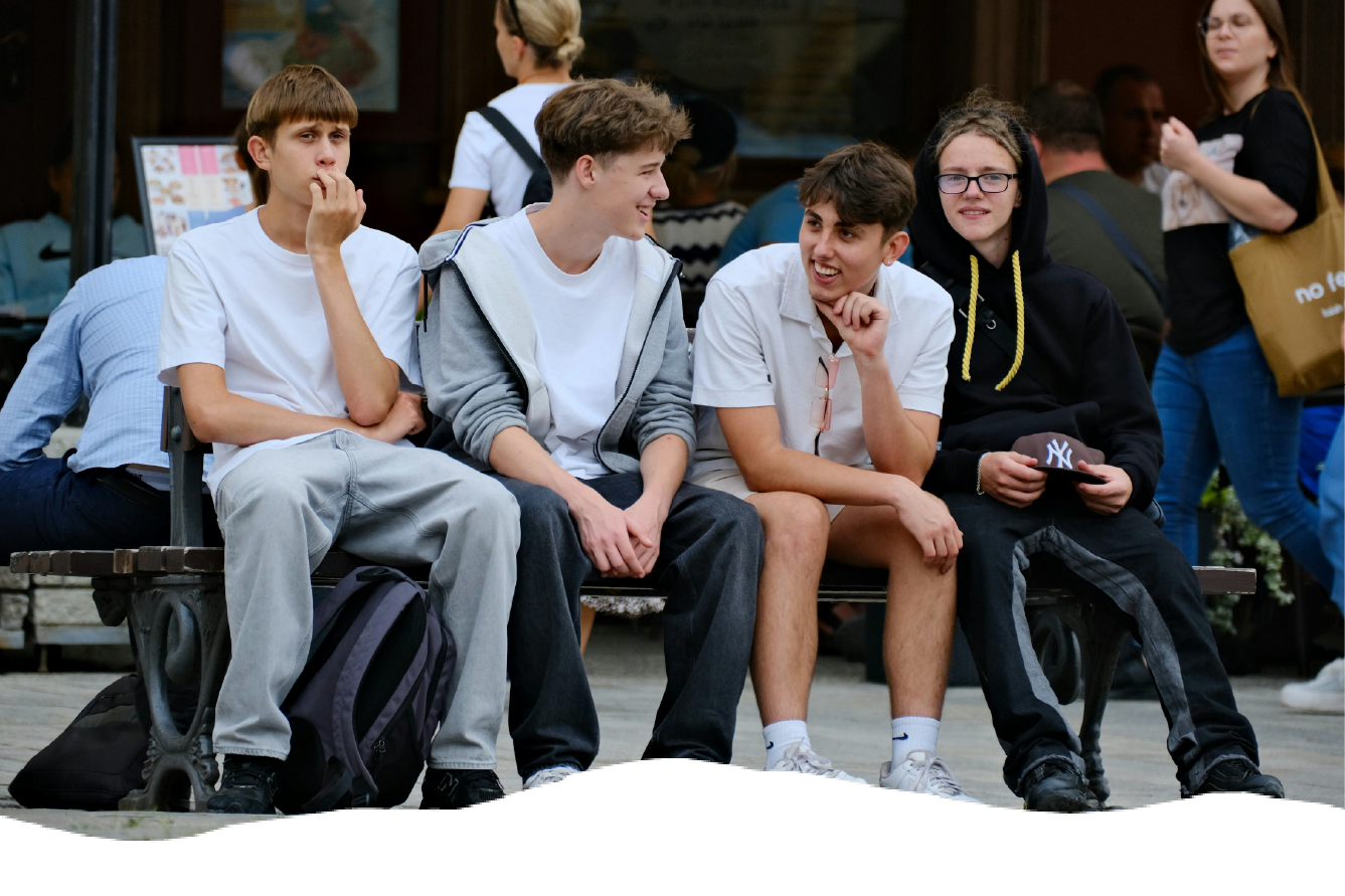 Teens hanging out after successful treatment at BlueRock Behavioral Health