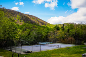 tennis court on campus at BlueRock